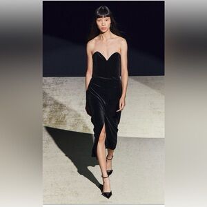 NWT Zara velvet midi dress